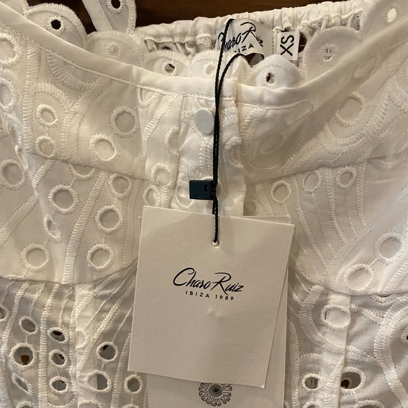 NWT Charo Ruiz Broderie Anglaise Maxi Dress - Size XS - Picture 7 of 8